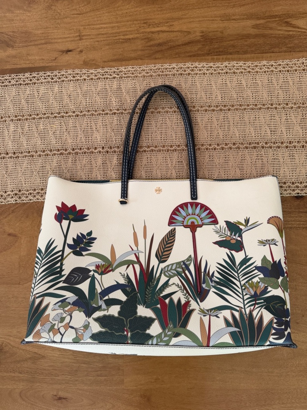 Tory Burch Kerrington Utopia Cream Floral Tote